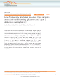 Cover page: Low-frequency and rare exome chip variants associate with fasting glucose and type 2 diabetes susceptibility