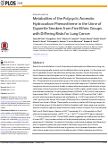 Cover page: Metabolites of the Polycyclic Aromatic Hydrocarbon Phenanthrene in the Urine of Cigarette Smokers from Five Ethnic Groups with Differing Risks for Lung Cancer