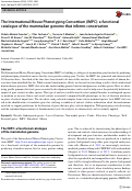 Cover page: The International Mouse Phenotyping Consortium (IMPC): a functional catalogue of the mammalian genome that informs conservation