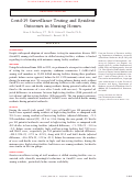 Cover page: Covid-19 Surveillance Testing and Resident Outcomes in Nursing Homes