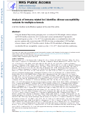 Cover page: Analysis of immune-related loci identifies 48 new susceptibility variants for multiple sclerosis.