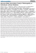 Cover page: Genome-Wide Association Study of Retinopathy in Individuals without Diabetes