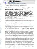 Cover page: Molecular Characterization and Clinical Relevance of Metabolic Expression Subtypes in Human Cancers