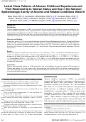 Cover page: Latent Class Patterns of Adverse Childhood Experiences and Their Relationship to Veteran Status and Sex in the National Epidemiologic Survey of Alcohol and Related Conditions Wave III