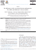 Cover page: Sex differences in the association between apolipoprotein E ε4 allele and Alzheimer's disease markers