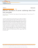 Cover page: Efficient calculation of carrier scattering rates from first principles