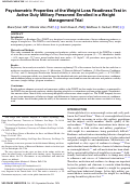 Cover page: Psychometric Properties of the Weight Loss Readiness Test in Active Duty Military Personnel Enrolled in a Weight Management Trial