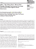 Cover page: After “The China Virus” Went Viral: Racially Charged Coronavirus Coverage and Trends in Bias Against Asian Americans