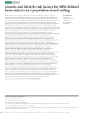 Cover page: Genetic and lifestyle risk factors for MRI-defined brain infarcts in a population-based setting