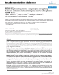 Cover page: EQUIP: Implementing chronic care principles and applying formative evaluation methods to improve care for schizophrenia: QUERI Series