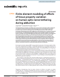 Cover page: Finite element modeling of effects of tissue property variation on human optic nerve tethering during adduction