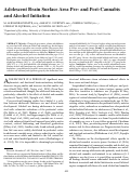 Cover page: Adolescent Brain Surface Area Pre- and Post-Cannabis and Alcohol Initiation.