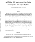 Cover page: All-Digital Self-Interference Cancellation Technique for Full-Duplex Systems