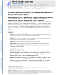 Cover page: Accurate Prediction of Persistent Upper Extremity Impairment in Patients With Ischemic Stroke