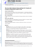 Cover page: The association between advanced diagnostic imaging and ED length of stay