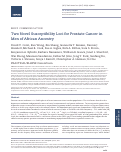 Cover page: Two Novel Susceptibility Loci for Prostate Cancer in Men of African Ancestry