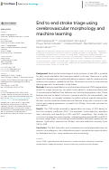 Cover page: End to end stroke triage using cerebrovascular morphology and machine learning