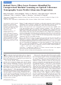 Cover page: Retinal Nerve Fiber Layer Features Identified by Unsupervised Machine Learning on Optical Coherence Tomography Scans Predict Glaucoma Progression