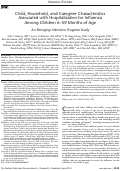 Cover page: Child, Household, and Caregiver Characteristics Associated with Hospitalization for Influenza Among Children 6–59 Months of Age