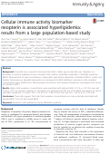 Cover page: Cellular immune activity biomarker neopterin is associated hyperlipidemia: results from a large population-based study