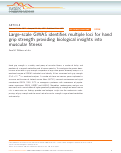 Cover page: Large-scale GWAS identifies multiple loci for hand grip strength providing biological insights into muscular fitness.