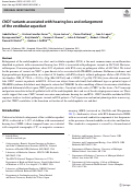 Cover page: CHD7 variants associated with hearing loss and enlargement of the vestibular aqueduct.