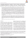 Cover page: Interrelationship Between Cognitive Control, Anxiety, and Restricted and Repetitive Behaviors in Children with 22q11.2 Deletion Syndrome.