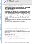 Cover page: Polycystic Ovary Syndrome, Oligomenorrhea, and Risk of Ovarian Cancer Histotypes: Evidence from the Ovarian Cancer Association Consortium