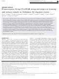 Cover page: Proneurogenic Group II mGluR antagonist improves learning and reduces anxiety in Alzheimer Aβ oligomer mouse