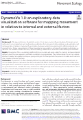 Cover page: DynamoVis 1.0: an exploratory data visualization software for mapping movement in relation to internal and external factors