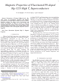 Cover page: Magnetic properties of fluorinated Pb-doped Hg-1223 high Tc 
superconductors