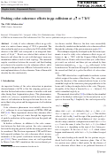 Cover page: Probing color coherence effects in pp collisions at [Formula: see text].