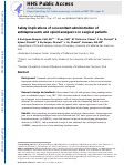 Cover page: Safety implications of concomitant administration of antidepressants and opioid analgesics in surgical patients