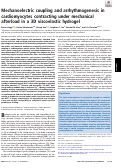 Cover page: Mechanoelectric coupling and arrhythmogenesis in cardiomyocytes contracting under mechanical afterload in a 3D viscoelastic hydrogel