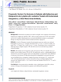 Cover page: Prognostic factors for outcome in patients with refractory and relapsed acute lymphocytic leukemia treated with inotuzumab ozogamicin, a CD22 monoclonal antibody