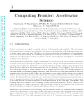 Cover page: Snowmass 2013 Computing Frontier: Accelerator Science