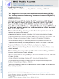 Cover page: The diagnosis of severe combined immunodeficiency (SCID): The Primary Immune Deficiency Treatment Consortium (PIDTC) 2022 Definitions.