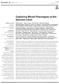 Cover page: Capturing Wheat Phenotypes at the Genome Level