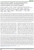 Cover page: De Novo Variants in WDR37 Are Associated with Epilepsy, Colobomas, Dysmorphism, Developmental Delay, Intellectual Disability, and Cerebellar Hypoplasia.