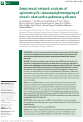 Cover page: Deep neural network analyses of spirometry for structural phenotyping of chronic obstructive pulmonary disease