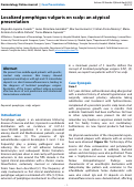 Cover page: Localized pemphigus vulgaris on scalp: an atypical presentation.