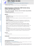 Cover page: Maternal Experience of Interactions With Providers Among Mothers With Milk Supply Concern