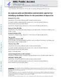 Cover page: An Exposure-Wide and Mendelian Randomization Approach to Identifying Modifiable Factors for the Prevention of Depression