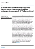 Cover page: Datopotamab–deruxtecan plus durvalumab in early-stage breast cancer: the sequential multiple assignment randomized I-SPY2.2 phase 2 trial