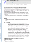 Cover page: Antimicrobial Stewardship in the Emergency Department