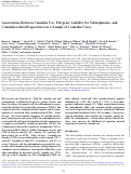 Cover page: Associations Between Cannabis Use, Polygenic Liability for Schizophrenia, and Cannabis-related Experiences in a Sample of Cannabis Users