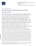 Cover page: Prostate Cancer Susceptibility in Men of African Ancestry at 8q24