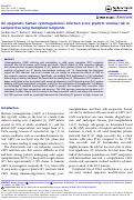 Cover page: An epigenetic human cytomegalovirus infection score predicts viremia risk in seropositive lung transplant recipients.