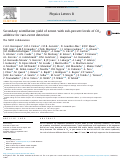 Cover page: Secondary scintillation yield of xenon with sub-percent levels of CO2 additive for rare-event detection