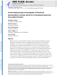 Cover page: An electrophysiological investigation of emotional abnormalities in groups at risk for schizophrenia-spectrum personality disorders